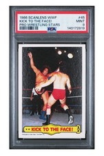 1986 Scanlens WWF #45 Kick to the.. Andre the Giant PSA 9 MINT Wrestling Card 
