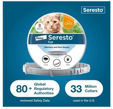 8-Month Flea & Tick Treatment & Prevention Collar For Cats (See Description)