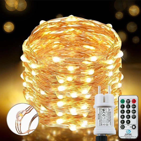 Lichterkette AußEn Innen 25M 220LED Kupferdraht IP65 Wasserdicht Fernbedienung-image