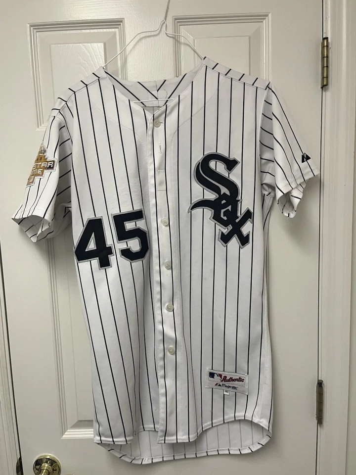 #45 Michael Jordan White Sox On-Field Majestic Jersey w/2003 All Star Patch - Image 2 of 4