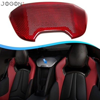 Red Carbon Backseat Speaker Horn Covers For Corvette C8 Stingray Coupe Z51 20-26