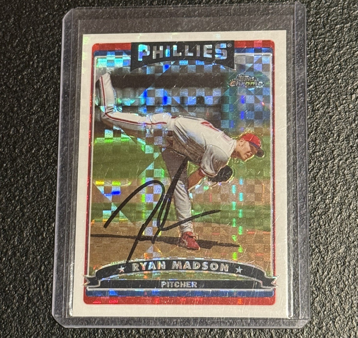 SIGNED 2006 Topps Chrome X-Fractor Ryan Madson #176