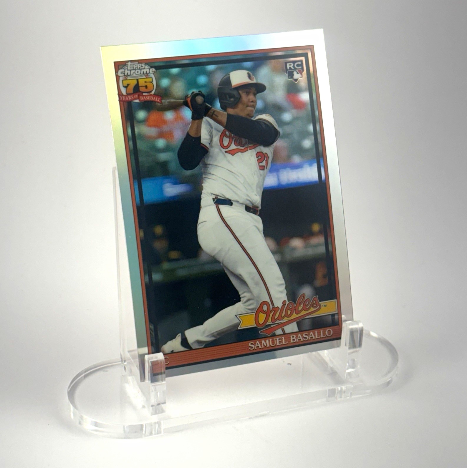 Topps 2026 Series 1 1991 Silver Pack Mojo Samuel Basallo Orioles #91C-30 RC