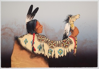 White Men Hang Horse Thieves. Paladin Roye Lithograph Signed LtEd