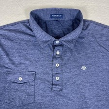 Peter Millar Crown Crafted Polo Shirt Mens XXL Blue Heathered Performance Golf