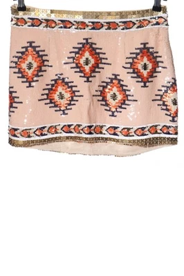 ZARA WOMAN Mini-jupe Dames Jupe T EU 38 rose-orange clair-noir élégant - Photo 1/4