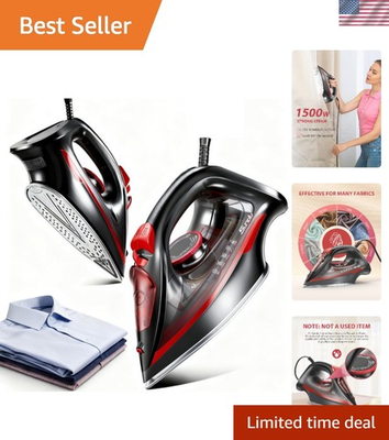 #ad Cordless Iron for Clothes 1500W Steam Iron with Non Stick Ceramic Soleplate... $50.60