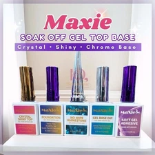 Maxie Soak Off UV/LED 15mL [Crystal/Base Dip/Rhinestone Glue/Chrome/Flex Gel]