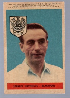 Stanley Matthews 1958-59 A&BC Footballers #61 (Planet)
