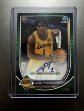 2025-26 Bowman Basketball Adou Thiero RC Reptilian GREEN REFRACTOR AUTO /99