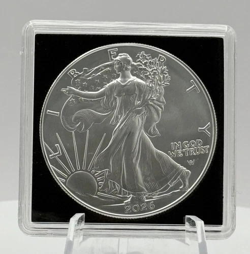 2026 American Silver Eagle – 1 Troy Oz .999 Fine Silver in Hard Case 🔒🔥