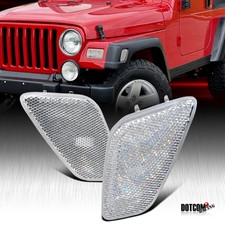 Fit 1997-2006 Jeep Wrangler TJ Clear Side Marker Signal Lights Lamps 1997-2006