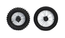 12" & 14" Pit Bike Wheels Rims with Tyres & Tubes Front & Rear Black Pair