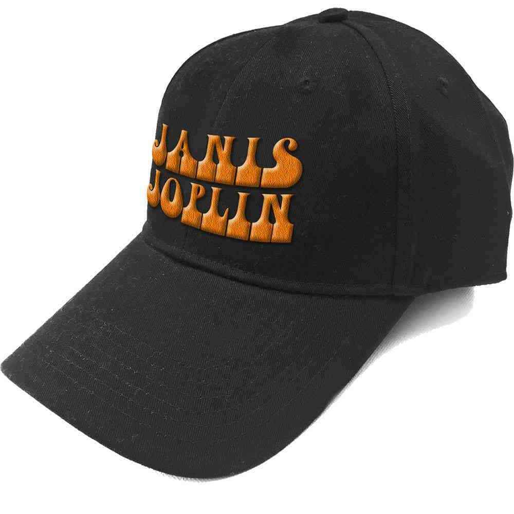 セール！Janis Joplin logo cap black Janis Joplin - Orange Logo - Adjustable Black Baseball Cap