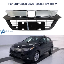 Chrome Front Bumper Upper Grille ABS Plastic Grill For Honda HRV HR-V 2019-2021