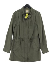 Fossil Women's Jacket L Green 100% Cotton Bomber Jacket
