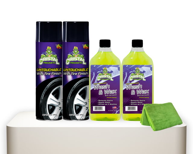 Kit Car Clean & Shine ( Wash N’ Wax & Untouchable Wet Tire ) Cristal