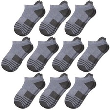 10 Pairs Boys Socks Ankle Athletic Socks For Boys 4-7 7-10 10-12 Years Old Wi...