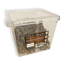 #9 x 3" Construction Screws, Torx Drive, Bugle Head, Bit Included - 250Pcs