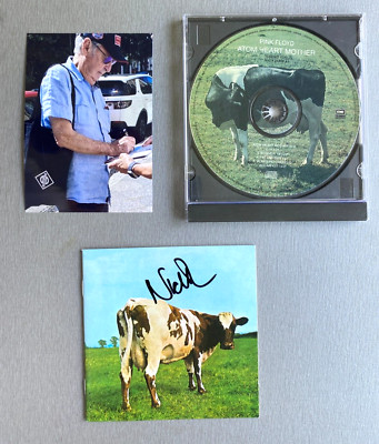 NICK MASON ''Pink Floyd''  In-person signed CD booklet Autogramm + Foto autograph