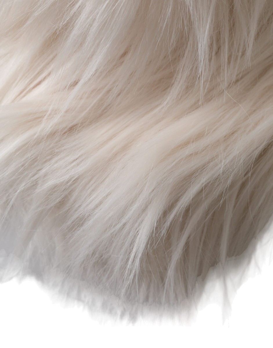 DOLCE & GABBANA Hat Off White Acrylic Fur Womens Bucket