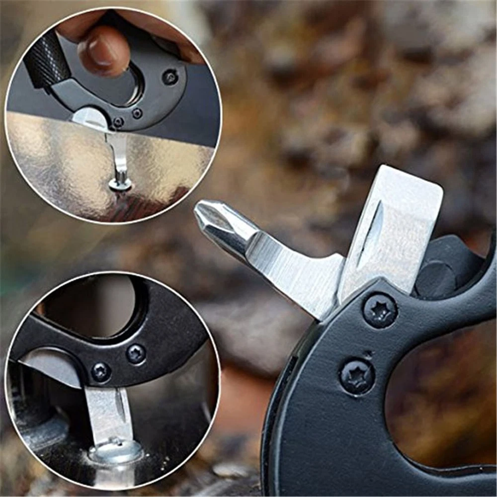 Multi Tool with Key Carabiner Clip, Heavy Duty Best for Emergencies, Man, Office