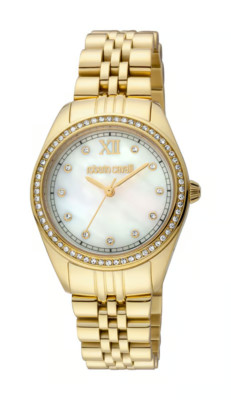 Roberto Cavalli Women's RC5L036M0055 Swarovski Gold IP Stainless Steel Watch