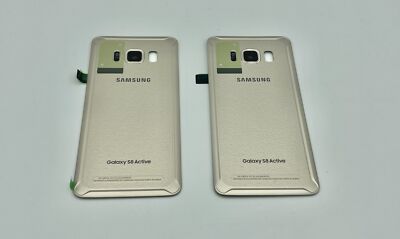 Original OEM Samsung Galaxy S8 Active Back Glass Cover with Camera Lense Gold
