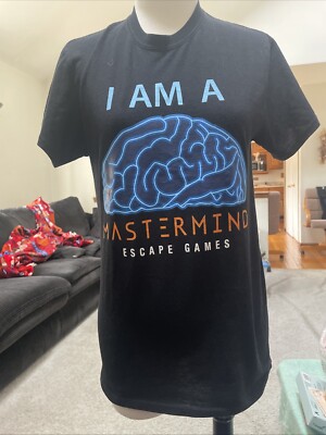 Gildan DryBlend Black Double Sided Mastermind T Shirt Size Small