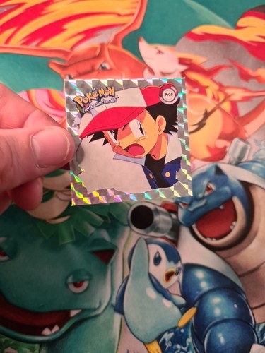 1999 Pokemon Artbox Series 1 Stickers Ash Pr20 Prism Holo TCG - Picture 8 of 17