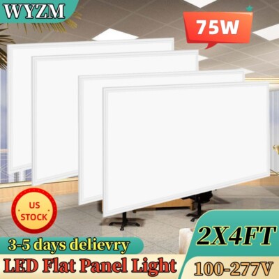 4x2ft LED Ceiling Light 75W Flat Ultra-thin Dimmable Edge Lit LED Panel Lights