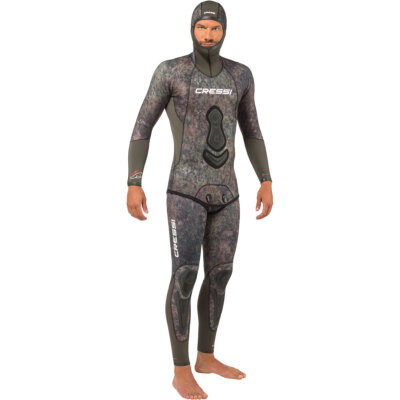CRESSI APNEA 5mm フード付きツーピースウェットスーツ Cressi 5mm Apnea Unisex 2-Piece Wetsuit - Scuba