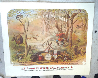 Vintage E I DuPont Wilmington Delaware advertising sign poster Hagley repro