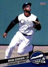 2014 Syracuse Chiefs Choice #10 Brian Goodwin Rocky Mount North Carolina NC Card