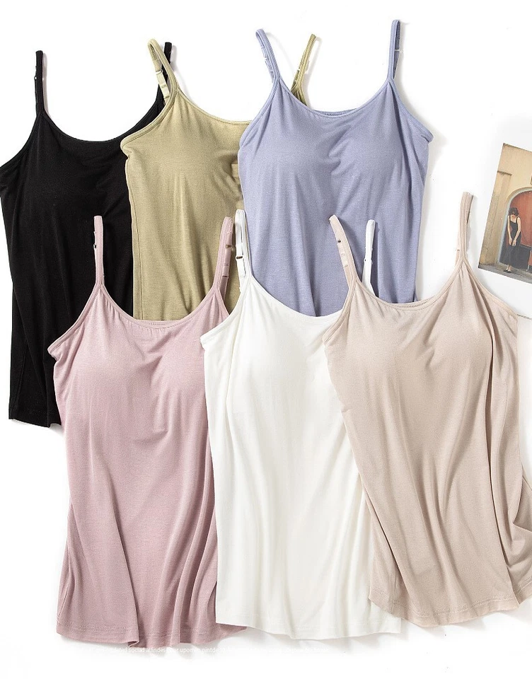 Camisoles for Women Tank Top with Built in Padded Bra XS Small Medium Size 2-10 - Image 4 of 4