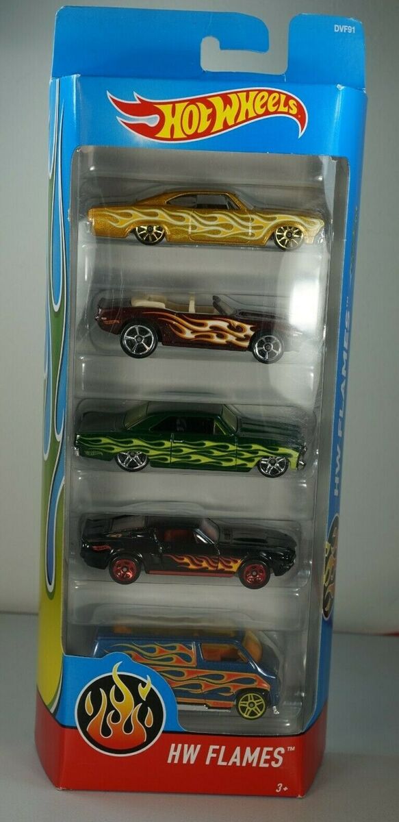 Kit 5 Carrinhos - Hot Wheels - Hw Flames - Dvf91 em Promoção na