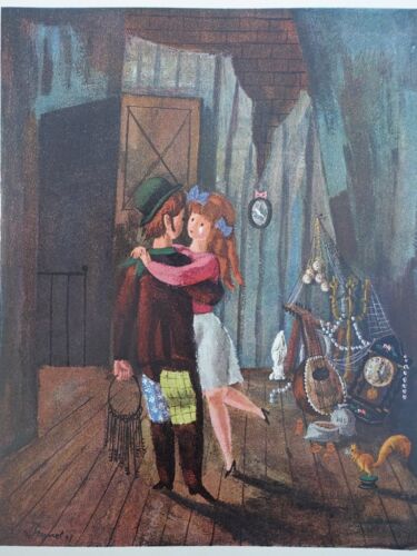 Raymond PEYNET : Le Chien, GRAVURE humoristique couleur et signée, 1943 - Foto 1 di 9