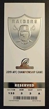 Oakland Raiders AFC Championship Game Football Ticket 2019 Did Not Make Playoffs
