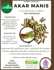 100-800 Capsules 100% Pure Glycyrrhiza Glabra Akar Manis Licorice Herb Non-GMO