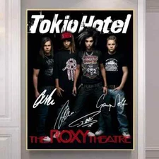 Tokio Hotel Band Autograph, Beyond The World Tour 2024 Poster
