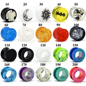 Colorful-Acrylic-Ear-Tunnel-Plug-Expanders-Earlet-Gauges-Body-Jewelry-3mm-25mm