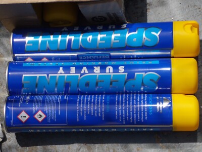 2 x Vermessung Aerosol Semi Permanent 750ml gelb Speedline Straße Weg Hofmarkierung