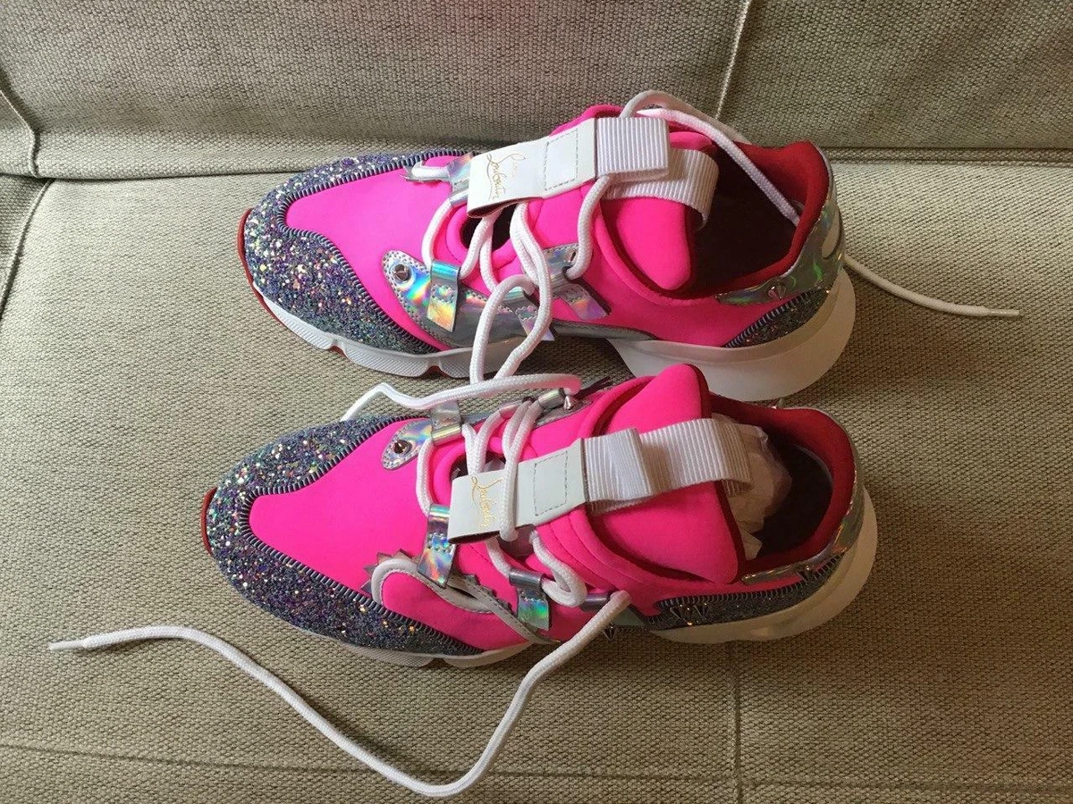 red runner donna glitter sneakers