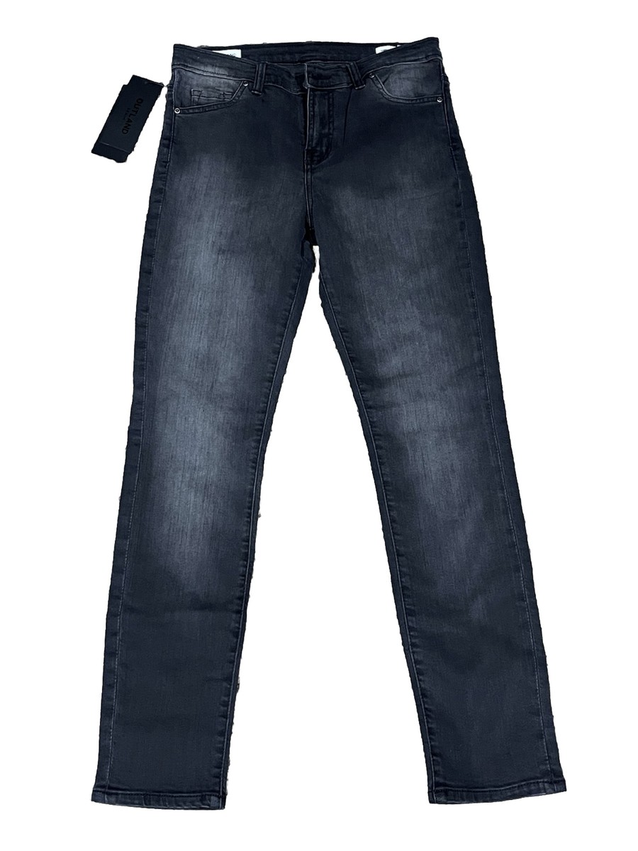 Outland Denim Mid Rise Skinny Jeans Washed Black Size 28 Meghan