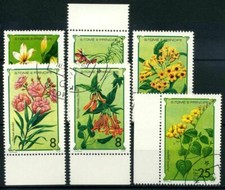 Saint Thomas et îles du Prince 1979 Mi. 568-573 Oblitéré 100% Flora fleurs