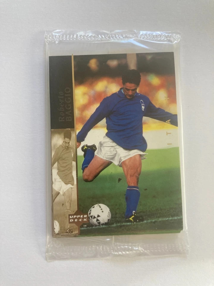 复古 1994 年 Upper Deck 世界杯美国 94 超级明星套装卡 #1 - #10 密封 — 第 3/4 张图片