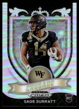 2021 Panini Prizm Draft Silver Prizm Sage Surratt Wake Forest Demon Deacons #177