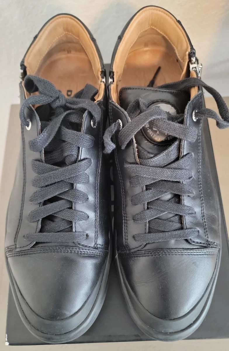 Diesel S Nentish Y01653 Low Black Leather Sneakers Men s 10.5