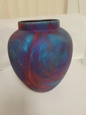 Beautiful   WILLIAM K TURNER RAKU Studio Signed Vase 