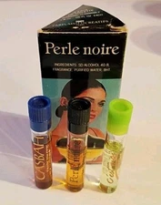 Vtg. AVON Sample Box 3-Eaux De Toilette .05 fl oz: Casbah/C'est Moi!/Perle Noire